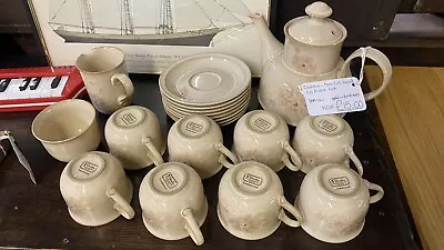 Buy Denby Fine Stoneware Sandalwood 20 Piece Teapot Saucers And Cups • 15£