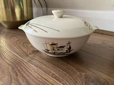 Buy Vintage Alfred Meakin Brixham Design Lidded Casserole/Tureen • 55£