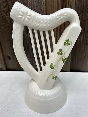 Buy Vintage Belleek Harp Donegal Parian China Hand-Painted Shamrock Made In Ireland • 33£