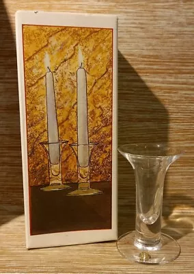 Buy Vintage Single Dartington Clear Glass APPLEDORE Candlestick & Box Frank Thrower • 11.50£