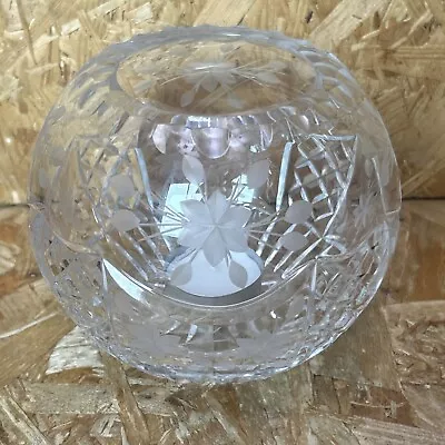 Buy Edinburgh Crystal Floral Globe Tealight Votive Candle Holder Lantern 11x13cm • 9.99£