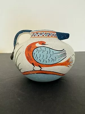 Buy Greek Pottery Jug Vessel Museum Copy 1500 BC Hand Painted Handmade Crete Bird • 17.61£