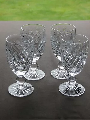 Buy 4 Irish Waterford Crystal  DONEGAL  Sherry Glasses  - Stamped - Ex Cond • 29.99£