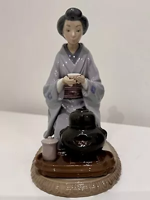 Buy Lladro 9  Japanese Figurine 5122 August Moon Tea Ceremony 1980s Excellent • 65£
