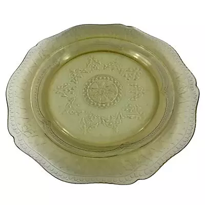 Buy Vintage Federal Glass Patrician Spoke 11  Yellow Depression Glass Plate  • 15.83£