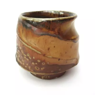 Buy Micki Schloessingk, Salt Glazed Wood Fired Stoneware Studio Pottery Tea Bowl • 60£