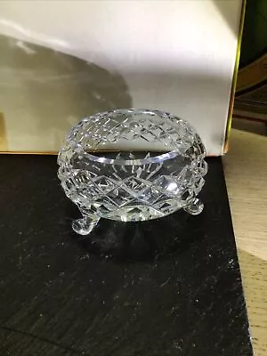 Buy Vintage Small Crystal 3 Footed Sugar /Sauce Table  Bowl Cut Glass Decorative • 9.99£