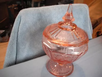 Buy Mayfair Open Rose Pink Depression Glass Pedestal Candy Dish • 18.63£