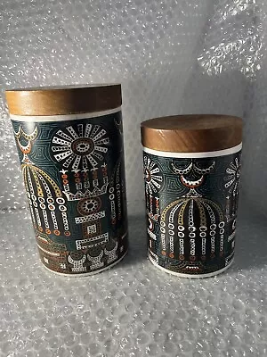 Buy 2 Portmierion  Magic City Storage Jars Collectable Vintage Kitch Retro Collector • 18£