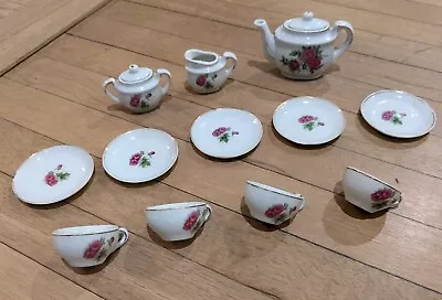 Buy Vintage 1950’s Japan Children’s Porcelain Tea Set 12 Pieces • 14£