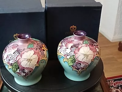 Buy A REALLY LOVELY PAIR OF OLD TUPTON 4.5in VASES IN ORIGINAL BOXES • 25£