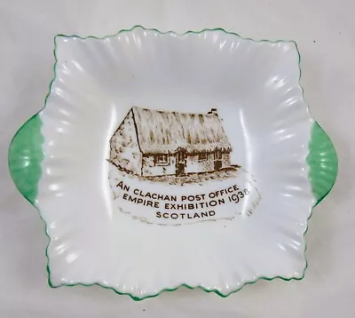 Buy SHELLEY  BONE CHINA Pin Dish /  An Clachan PO / Empire Exhibition 1938 10 Cm Sq. • 15£