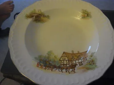 Buy Swinnertons Staffordshire Shallow Bowl - Coach And Horses/rural Decoration - • 2.50£