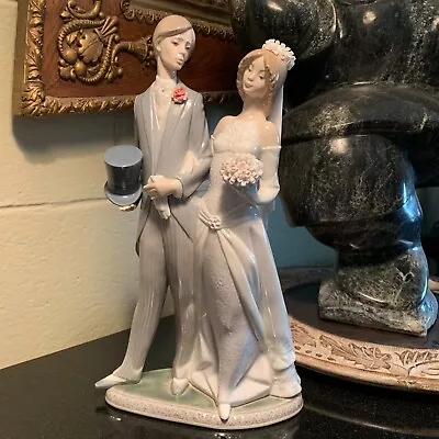 Buy Lladro Figurine Matrimony #1404 Bride And Groom Spain W/Box - Pristine • 232.94£