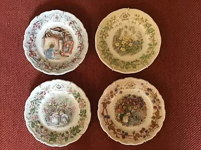Buy Brambly Hedge Royal Doulton Set Of Four Seasons 16cm Dia, Plates. Excellent Cond • 18£