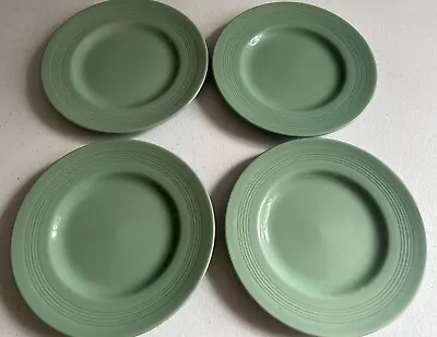 Buy Vintage  Wood Ware Beryl Green 17cm Tea Side Plates X 4 • 12£