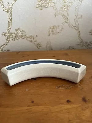 Buy Poole Pottery Plain Design Curved-Half Moon Shaped Posy Trough-Vase • 2.99£