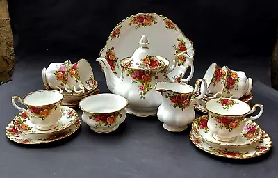 Buy Royal Albert Old Country Roses 22 Piece Teaset Including Large Teapot • 99.99£