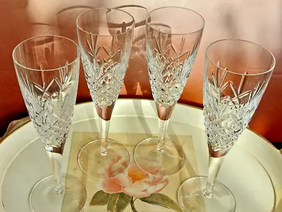 Buy Edinburgh Signed Crystal Sutherland  Set Of 4 Lovely Champagne Flutes.   • 34.99£