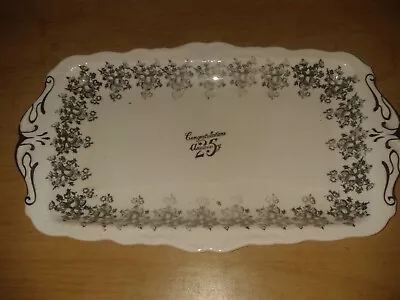 Buy Vintage Royal Albert Bone China 25th Anniversary,art Nouveau Style 30cm Tray(c29 • 9.99£