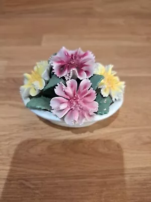 Buy Vintage Crown Staffordshire England Bone China July Mini Porcelain Floral • 6.50£