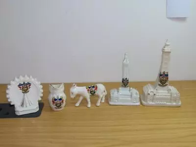 Buy BC770: Small Collection Of 5 Crested Ware Figures - Blackpool • 15£
