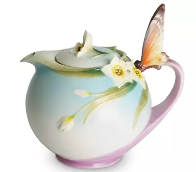Buy Franz Porcelain Butterfly Teapot Papillon • 107.36£