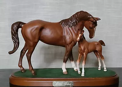 Buy Royal Doulton Figurine First Born Model Of A Mare And Foal On Oval Plinth DA 182 • 124.99£