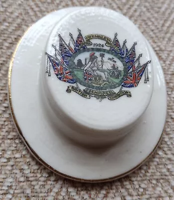 Buy Wembley Crested China Straw Boater Decorated For 1924 British Exhibition Wembley • 8£