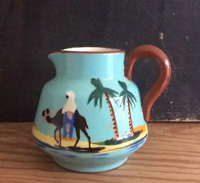 Buy VINTAGE ROYAL WATCOMBE POTTERY CREAM JUG EGYPTIAN DESERT SCENE 1930s TORQUAY • 22£