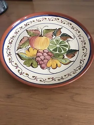 Buy Hand-painted Portuguese Pottery Clay Terracotta  Decor Hanging / Fruit Plate. • 8.50£