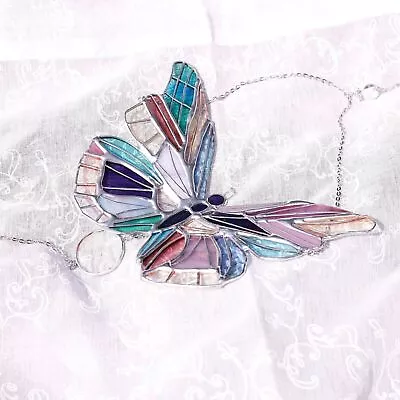 Buy Stained Butterfly Decor Home Window Wall Art Hanging Pendant Hanging Sun Catcher • 8.70£