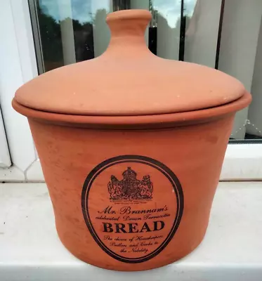 Buy Vintage Terracotta Mr Brannams Bread Bin With Lid • 40£