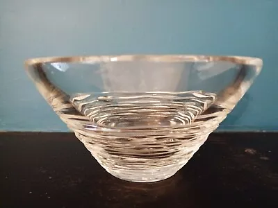 Buy Vintage Heavy Stuart Crystal Glass 'Alamo' Drive Happy Bowl 6” By Jasper Conran • 2.99£