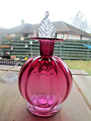 Buy STUNNING!! ANDREW POTTER SIGNED British Studio/Art Glass Perfume/Scent Bottle. • 45£