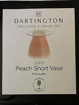 Buy Dartington Juno Short Vase - White And Peach Glass • 20£