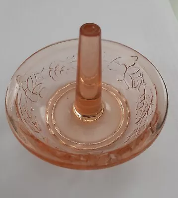 Buy Waltraut Pink Depression Glass Ring Tree • 8£