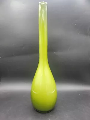 Buy MCM Art Glass Green White Cased Vase 16  Empoli Itay Or Sweden Lindshammar ? • 69.89£