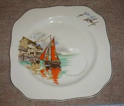 Buy Retro Myott Vandyke Art Deco Square Tray Saucer Pattern 2950. Two Plates Availab • 5.50£