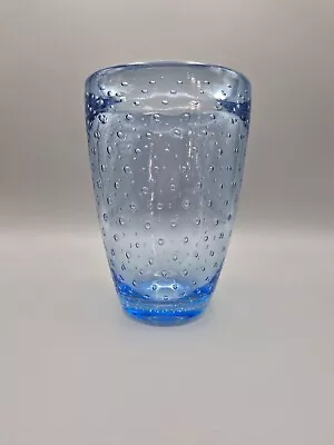Buy Whitefriars Glass Vase Controlled Bubble Bud Vase Sapphire Blue • 45£