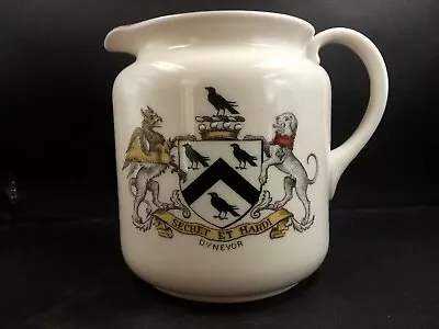 Buy Goss Crested China - DYNEVOR Crest + Verse - Upright Milk/Cream Jug 104mm - Goss • 10£