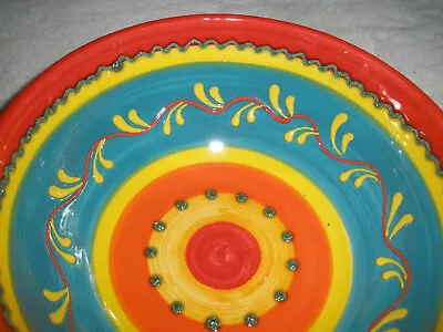 Buy Set Of 2 Del Rio Salado Art Pottery Bowl Hand Painted Spain Blue  Round 6  • 13.98£