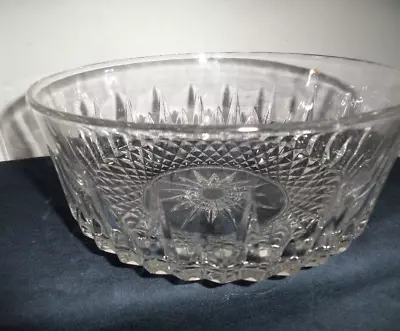 Buy Vintage Arcoroc France Clear Glass Fruit Salad Trifle Bowl Starburst Diamond • 9.99£