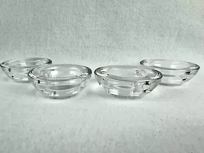 Buy Set Of 4 Clear Glass Round Tealight Candle Holders 3  Wide 1  Tall • 4.74£