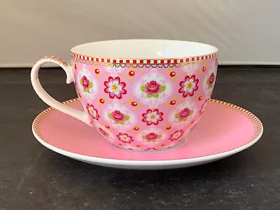Buy Pip Studio 'Blossom Pink' Cappucino Cup And Saucer, Unused • 12.50£