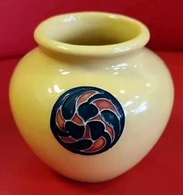 Buy Moorcroft Yellow Cameo Vase Ref DG11 • 54.95£