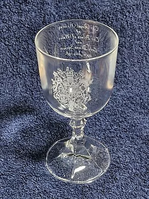 Buy Royal Wedding Commemorative Glass Goblet Prince Of Wales Lady Diana 1981 • 7.50£