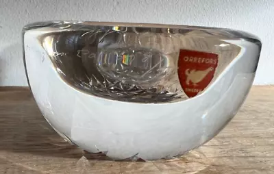 Buy Orrefors Sweden Cut Faceted Crystal Glass Small Bowl Red Label/ Model Pa 3658/5 • 12.50£