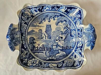 Buy Antique Blue & White English Pottery Dish, Circa 1820-35 • 65£