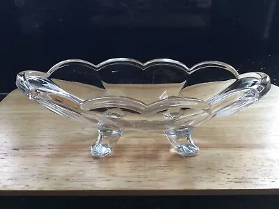 Buy Vintage Chippendale Krystol Art Deco Glass Dish, Sweet Bowl • 11.99£